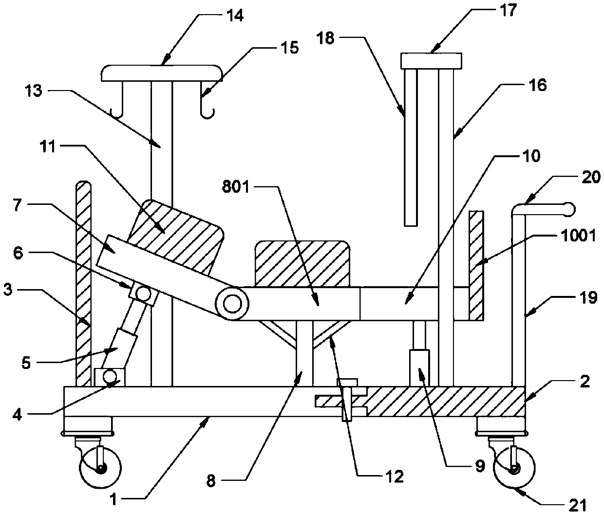 Detachable medical instrument bed for rehabilitation and health care