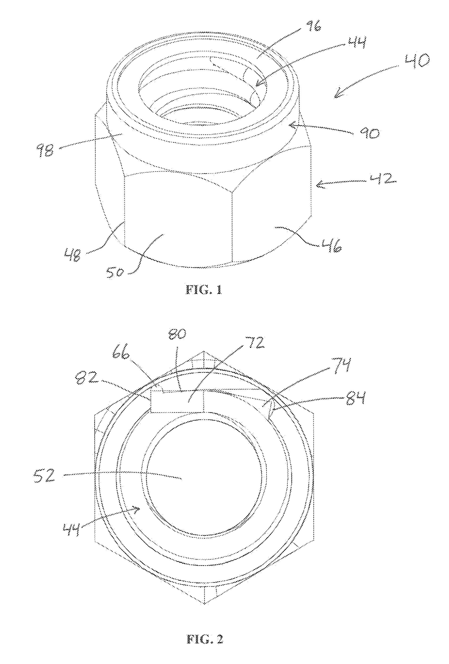 Locking threaded fastener