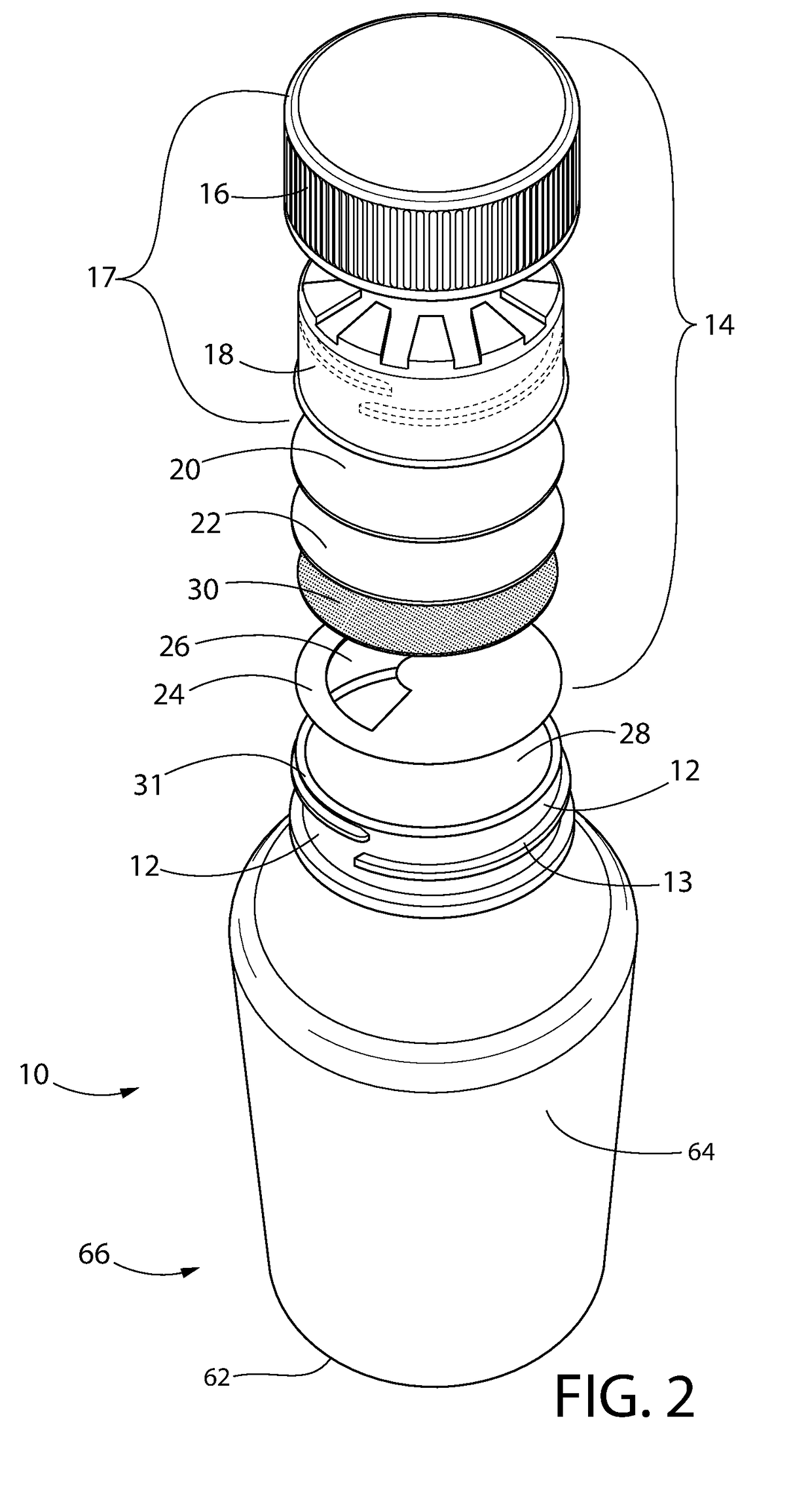 Container orifice reducer with tamper evident seal