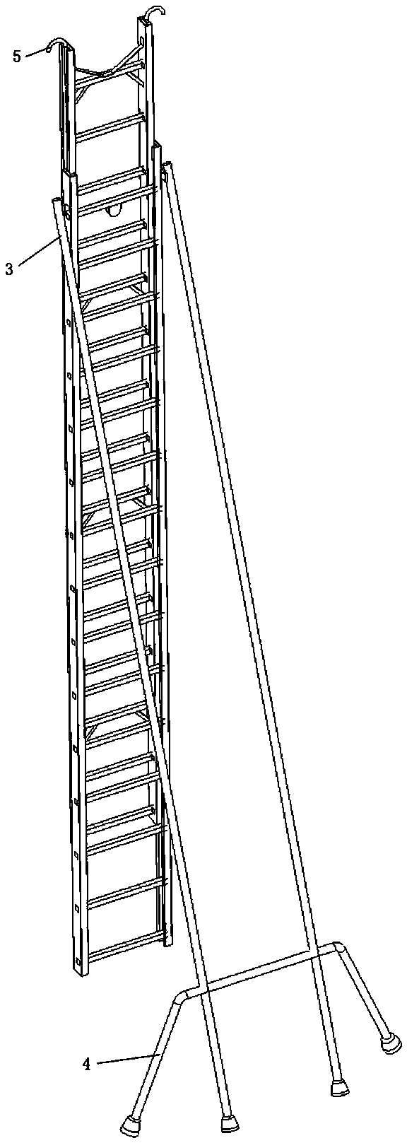 Portable antiskid treading rod device