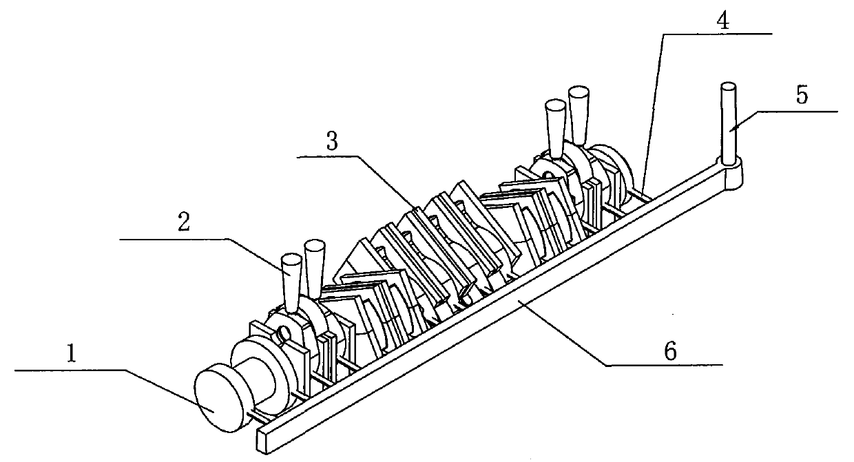 Nodular graphite cast iron crankshaft of diesel engine and its non-feedhead casting process