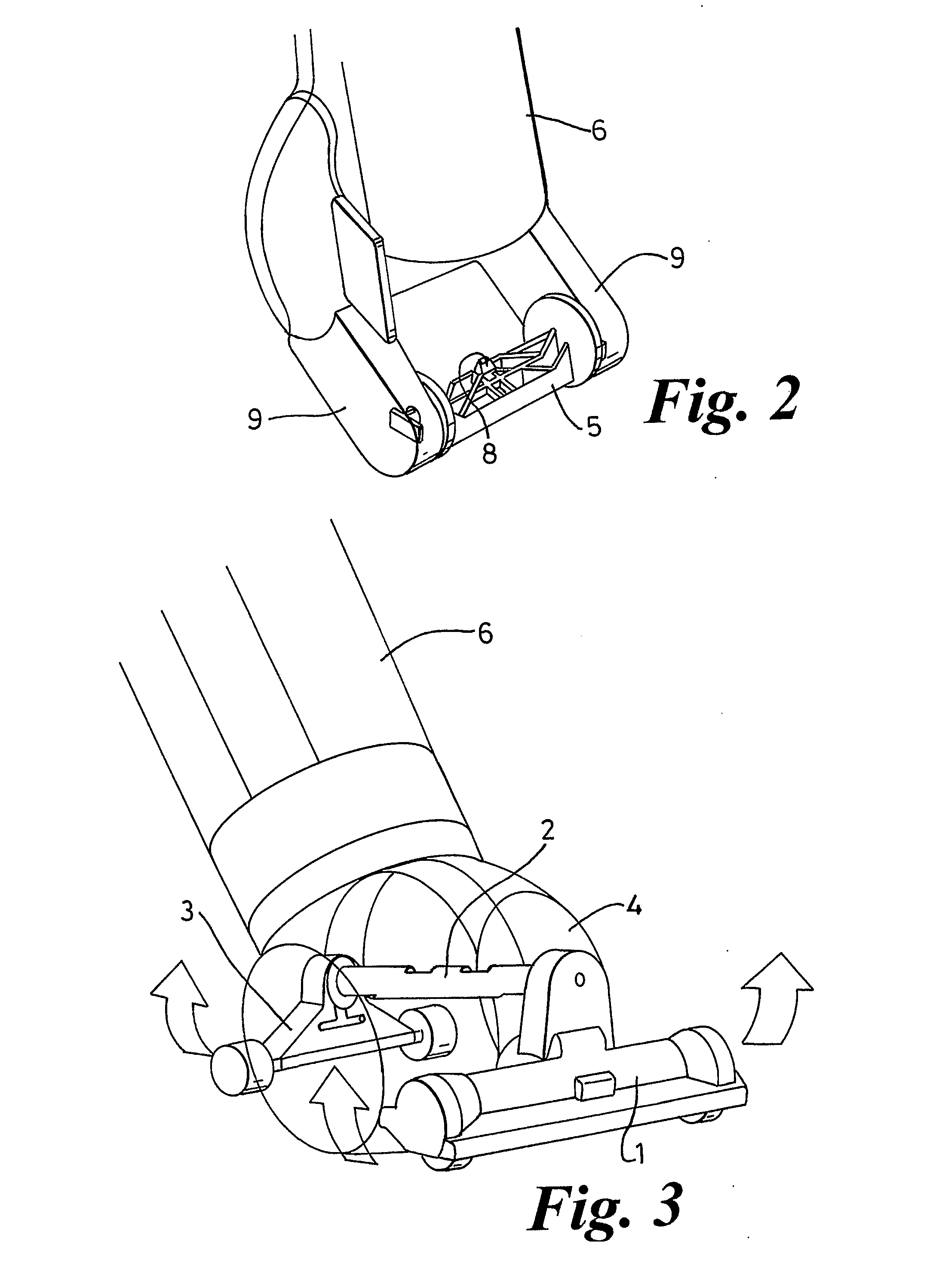 Vacuum Cleaner with Suction Head with Locking Means of Pivotal Movement About Axis of Rotation