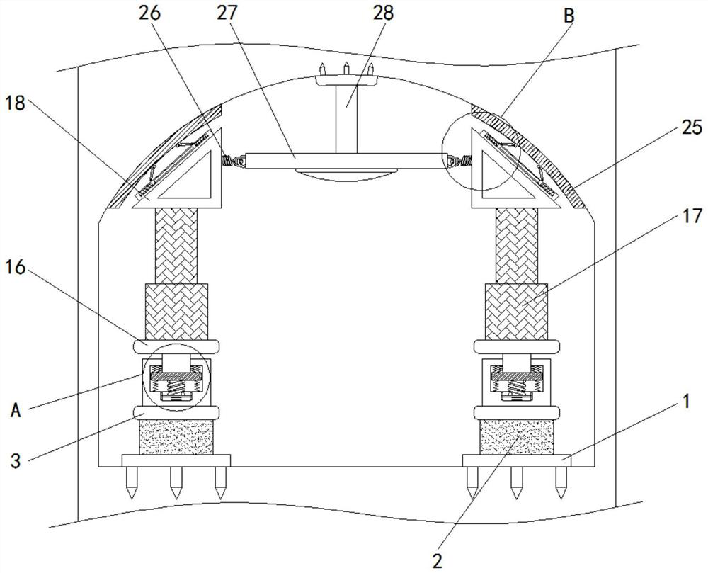 Supporting device for coal mine safety engineering protection