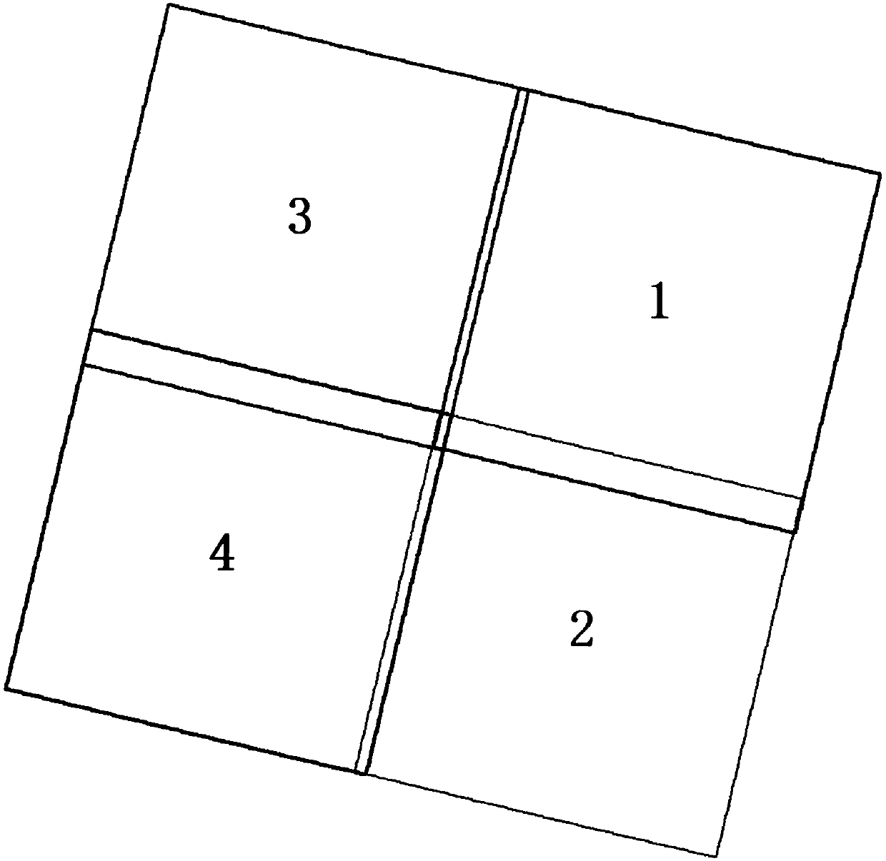 Overlapping area correction method suitable for multiple remote sensing images of large region