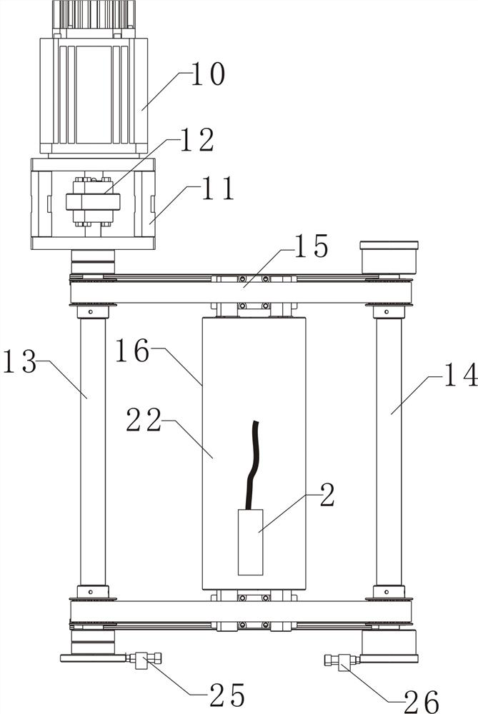 Reciprocating water spray device applied to road greening maintenance