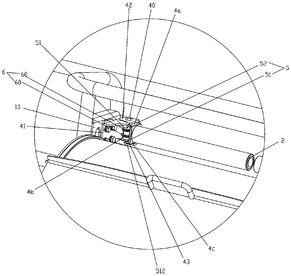 Extrusion preventing device and overhead operation platform