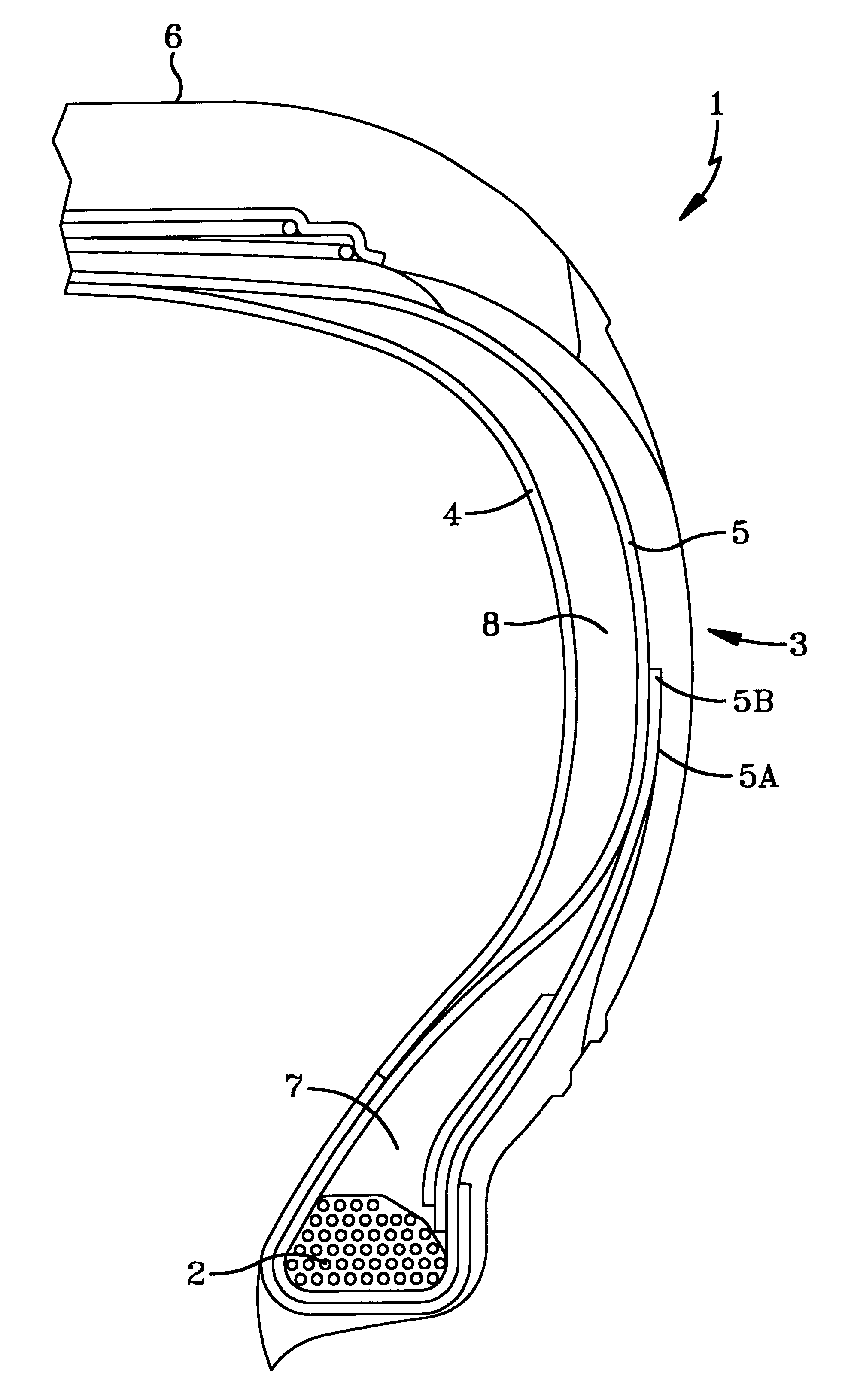 Tire with sidewall rubber insert