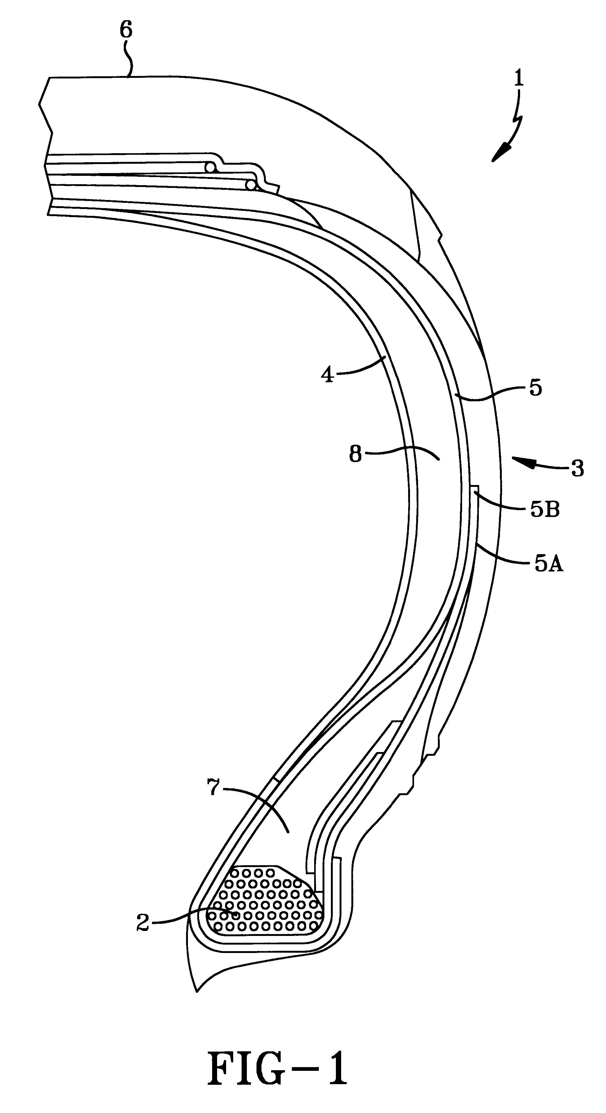 Tire with sidewall rubber insert