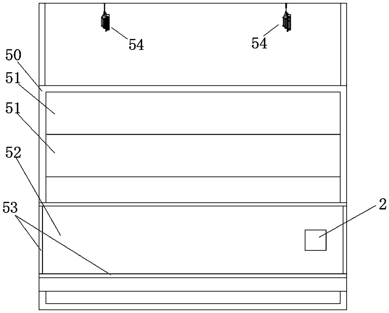 Calibrating device for building curtain wall testing machine