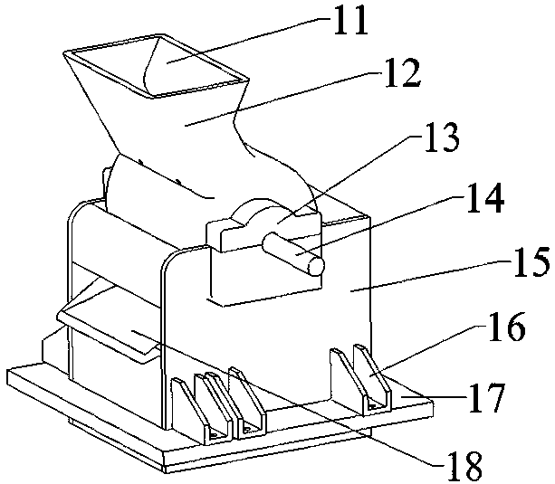 Single-roller extrusion type coconut shell-flesh separator