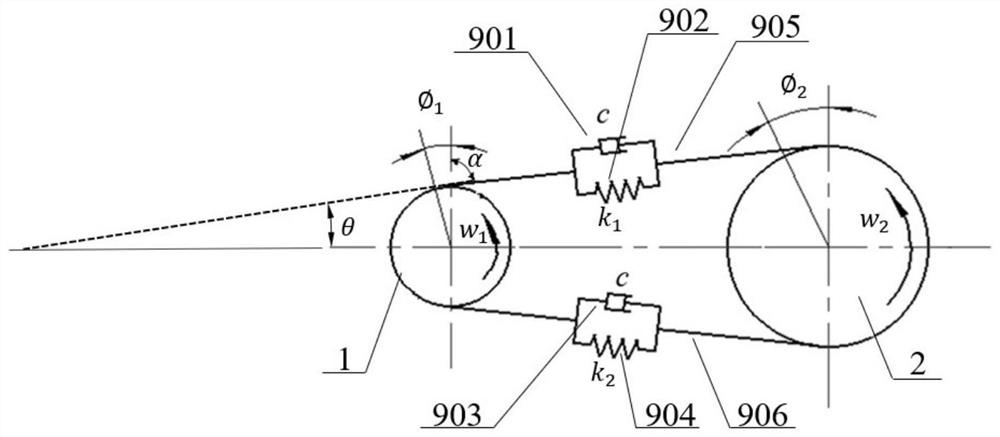 Vibration analysis method and detection system for double-threshing-cylinder chain transmission system of combine harvester