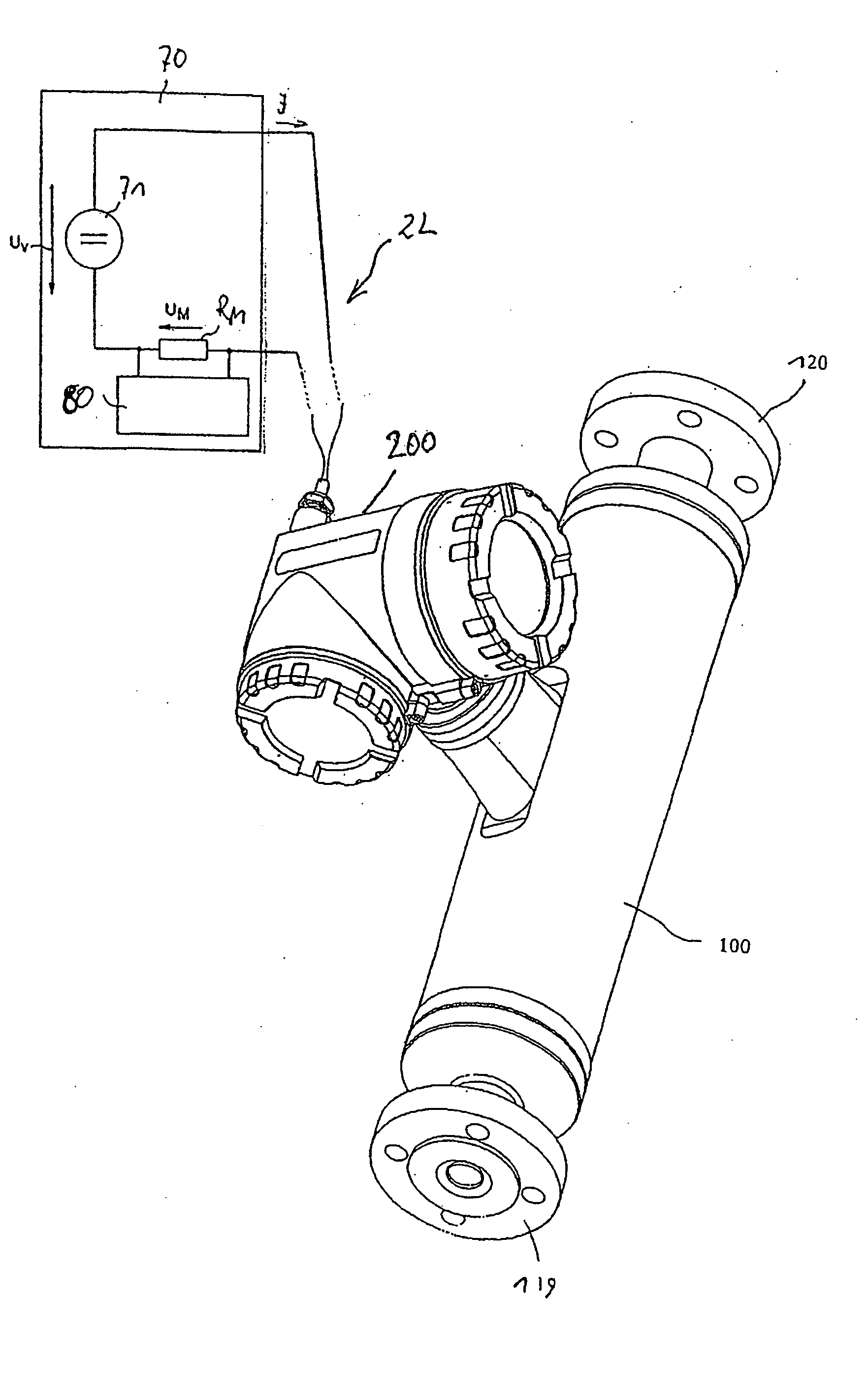 Field device electronics fed by an external electrical energy supply