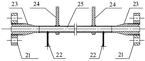 Eccentric pipe for simulating hybrid reactor subcritical energy cladding passage in heating, and experimental device