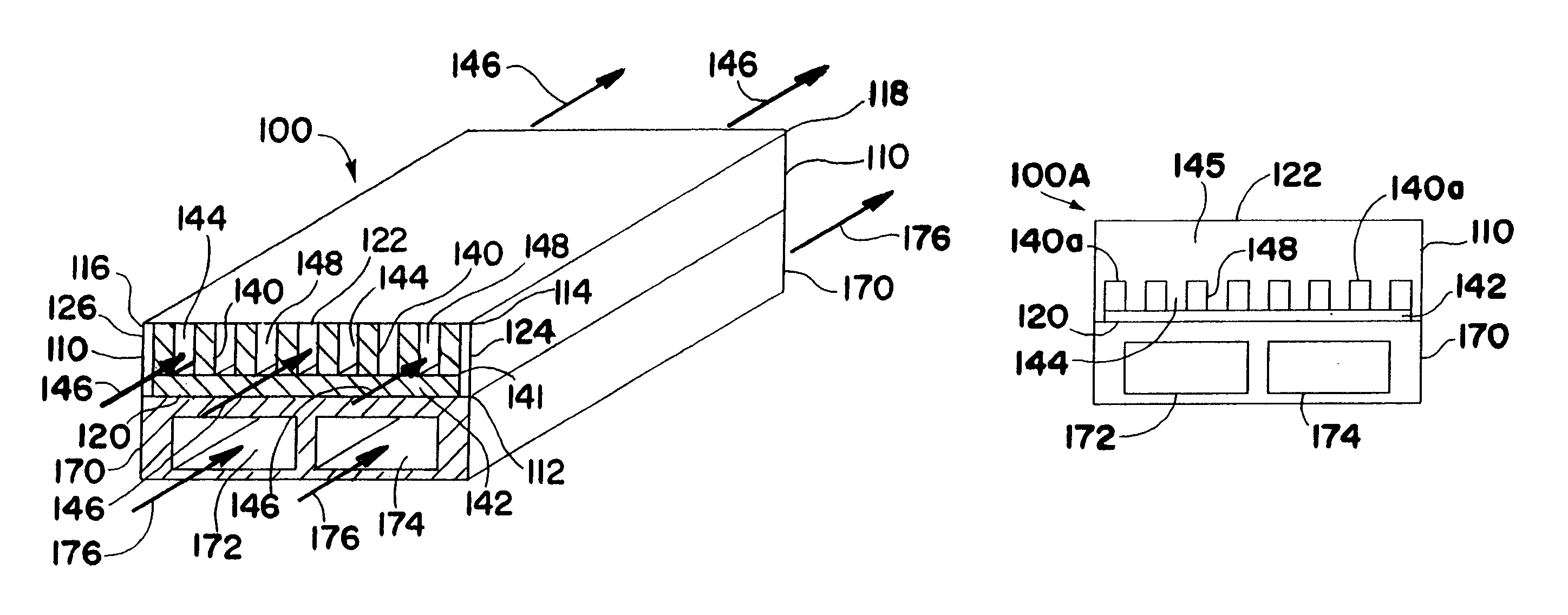 Microchannel with internal fin support for catalyst or sorption medium