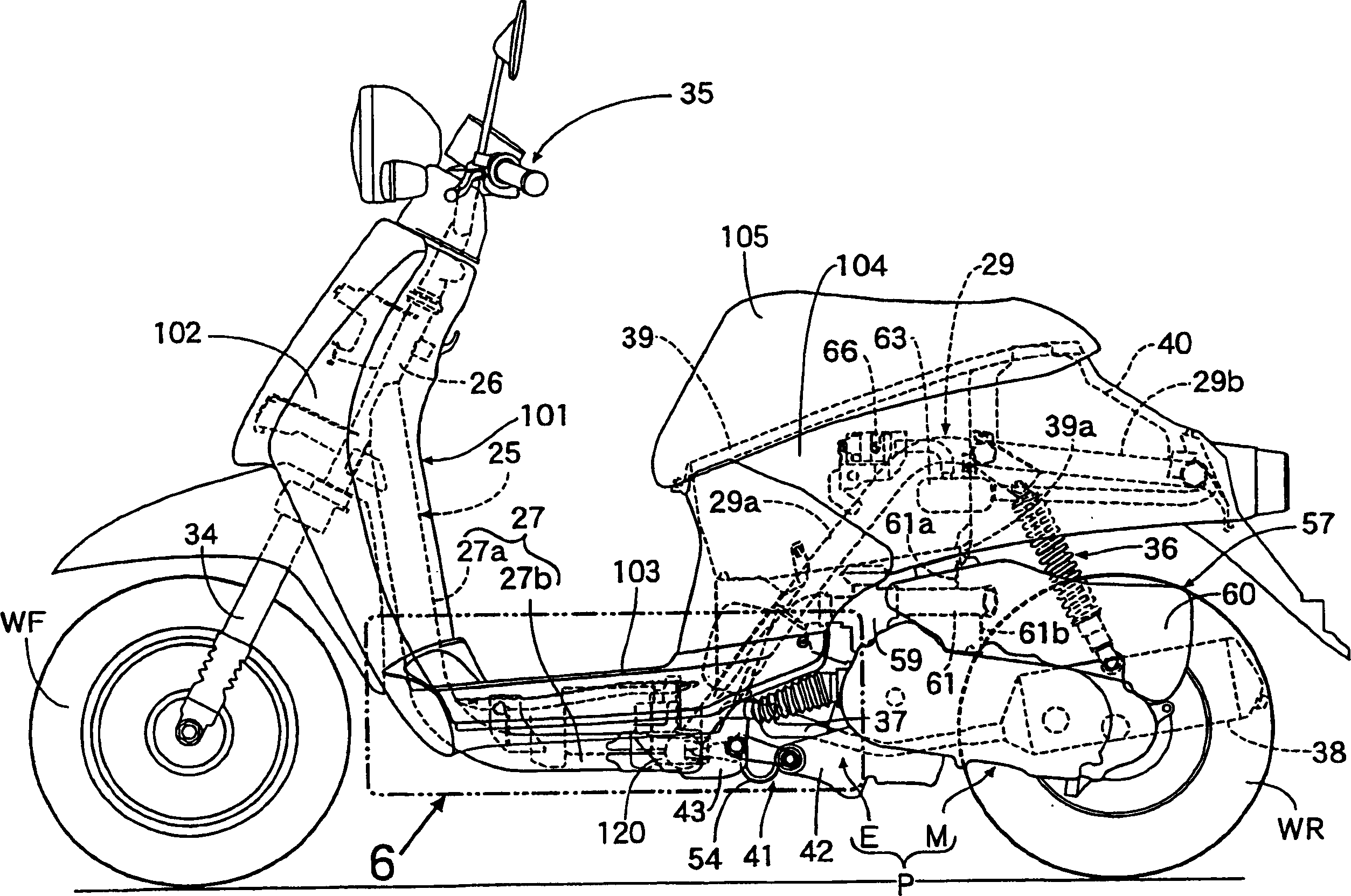 Secondary air supply device for motor-driven two wheeler