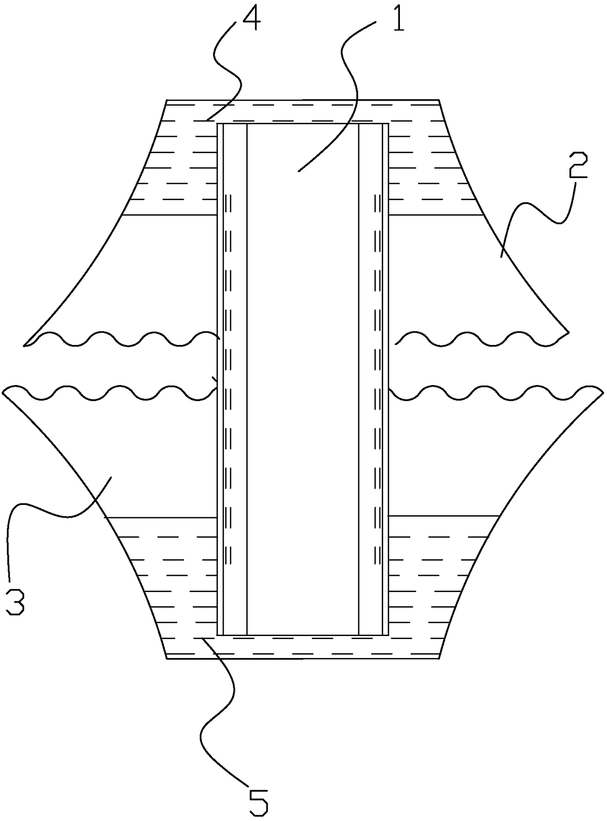 Skirt type paper diaper and preparation method thereof