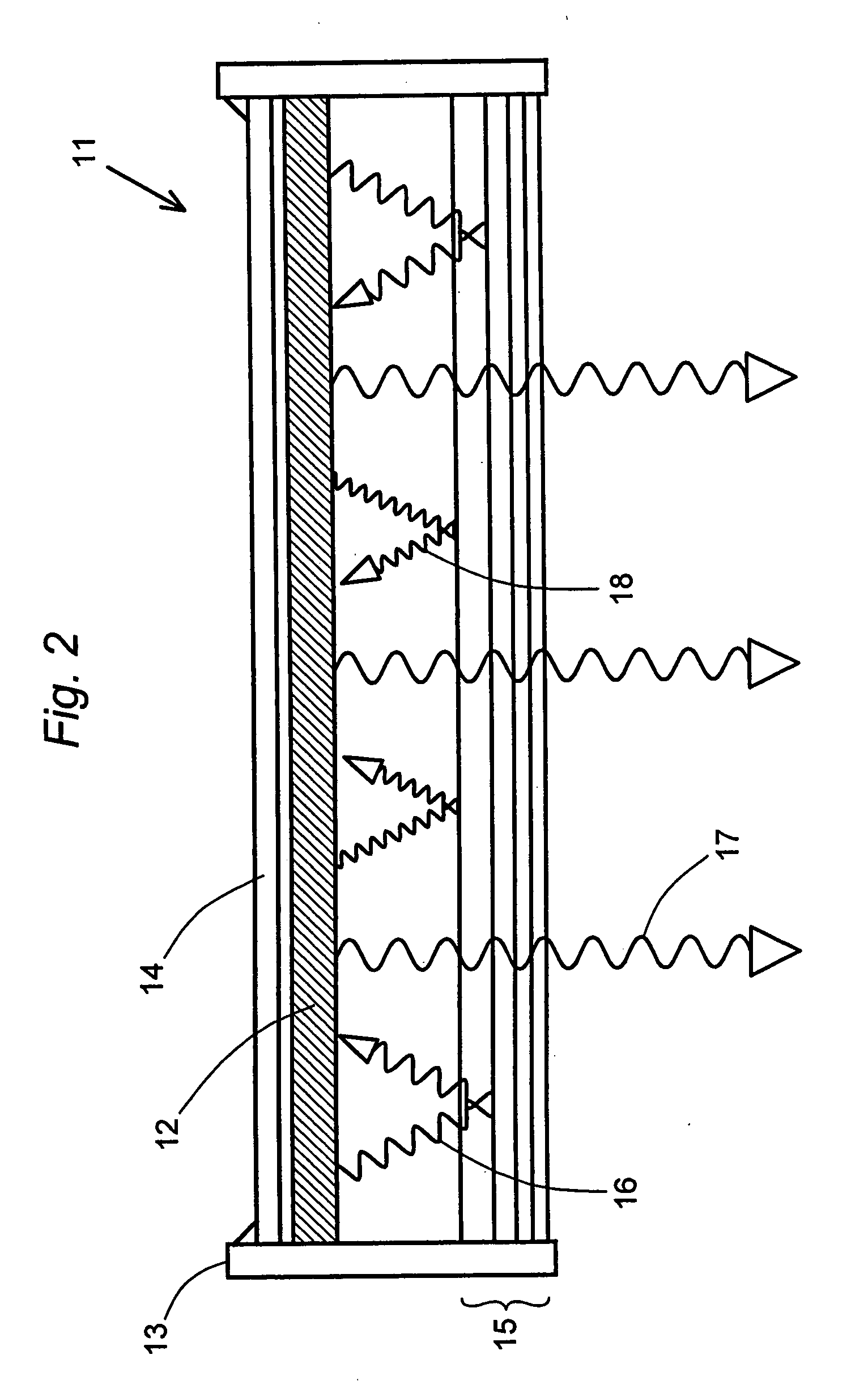 Targeted radiation treatment using a spectrally selective radiation emitter