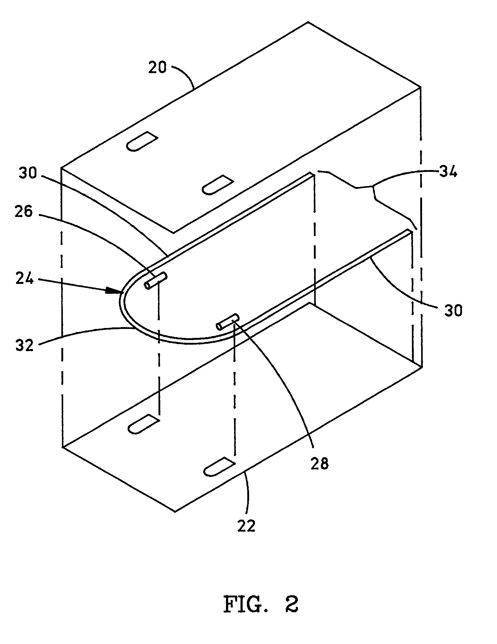 Fluid warming cassette with a tensioning rod