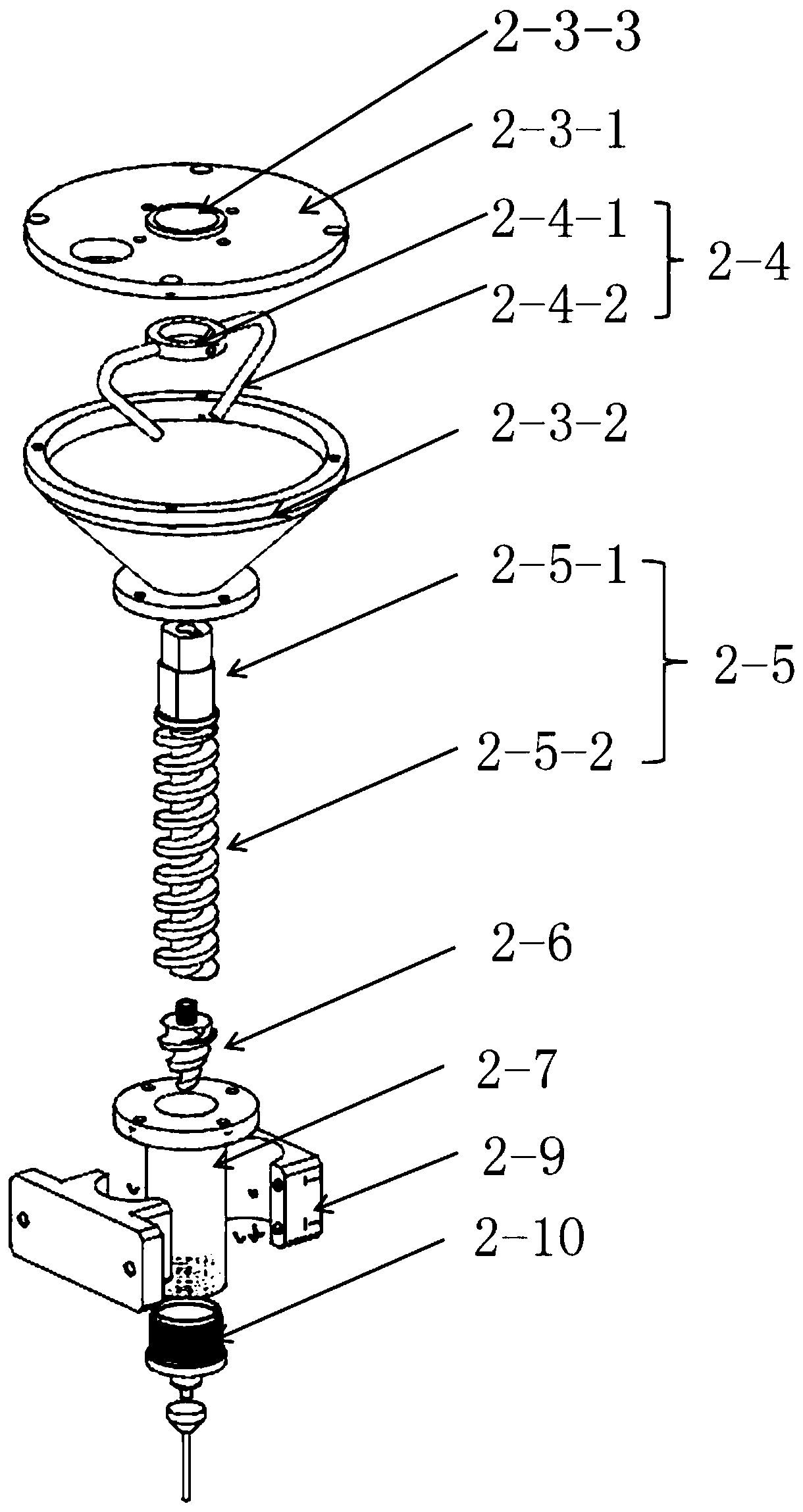 Variable-precision screw-extruding additive manufacturing equipment with stirring and anti-blocking functions