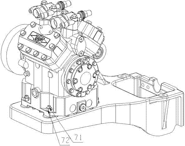 An integrated multifunctional air conditioner compressor bracket