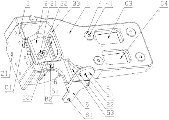 An integrated multifunctional air conditioner compressor bracket