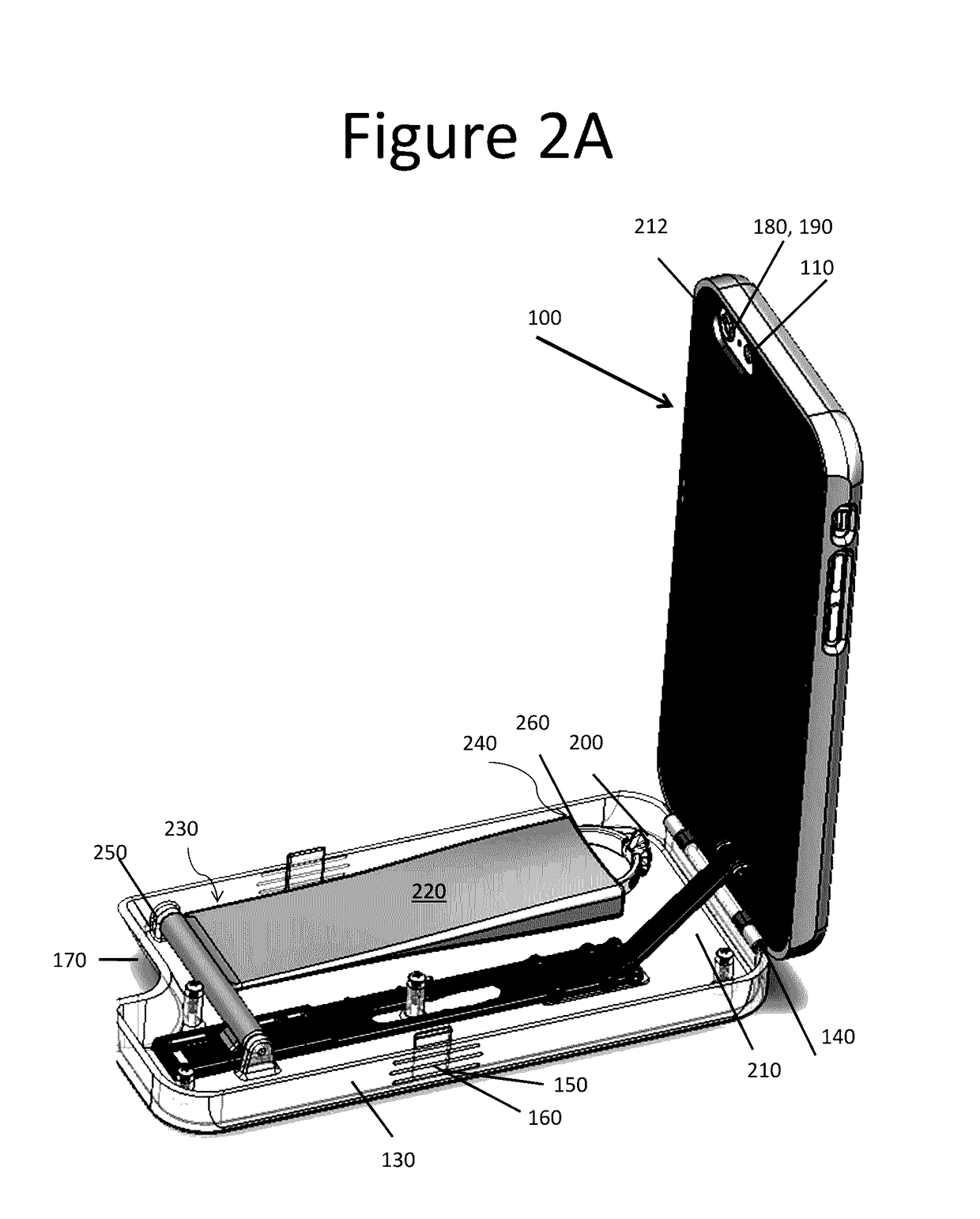 Phone case with ring deployment mechanism and method of capturing video using same