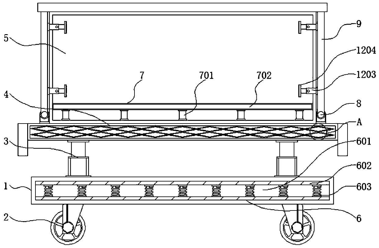 Convenient intelligent electric system transportation equipment with shock absorption function