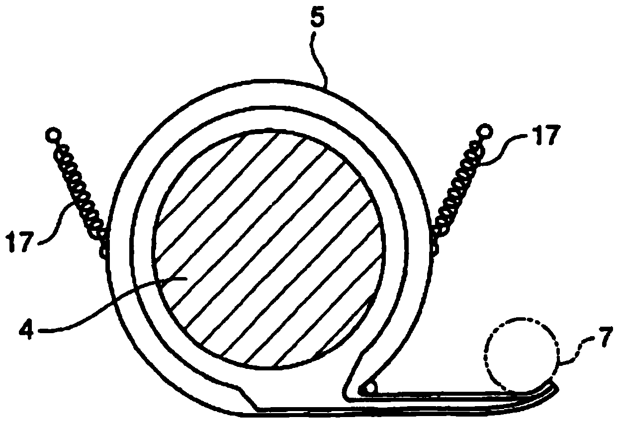 Device and method for winding or unwinding cuff