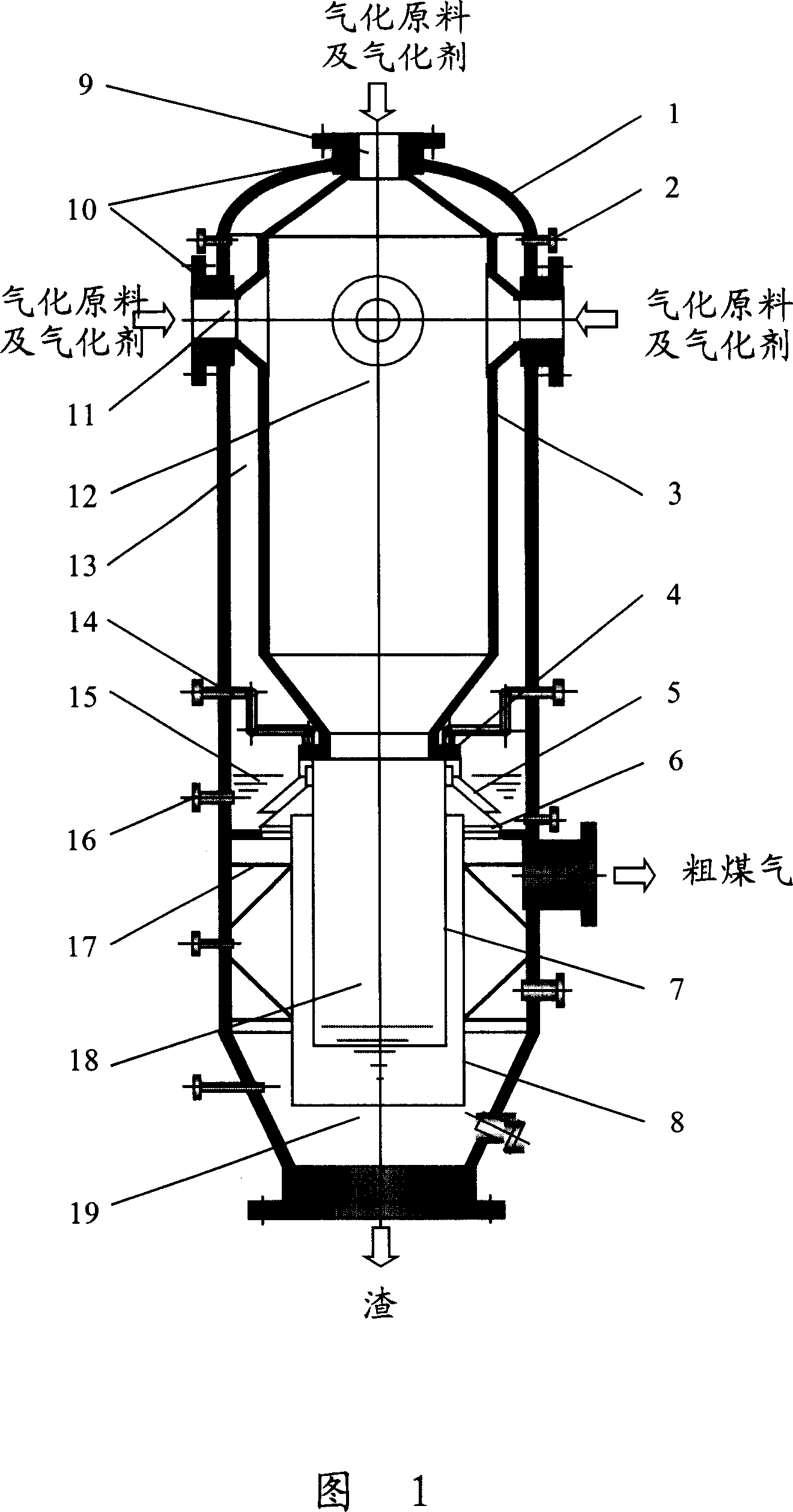 Gasification stove with multi nozzle, and gasification method