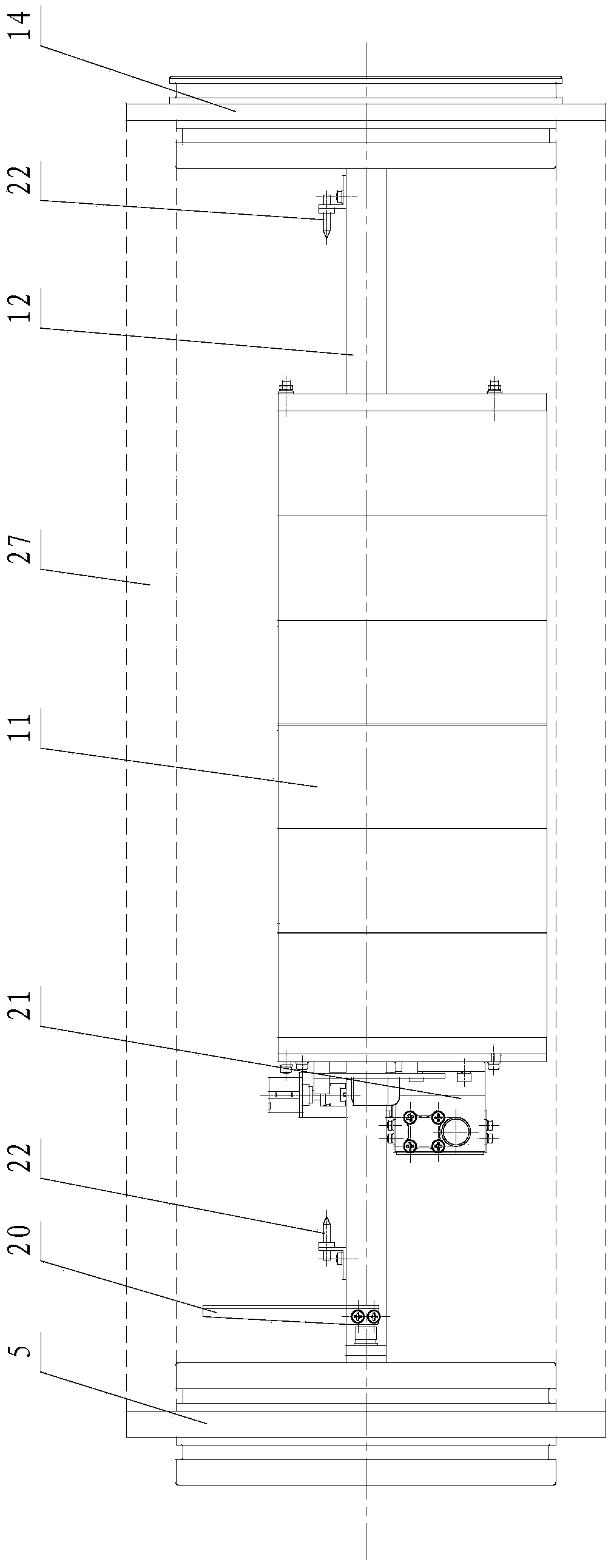 A center of mass adjustment device for an underwater robot