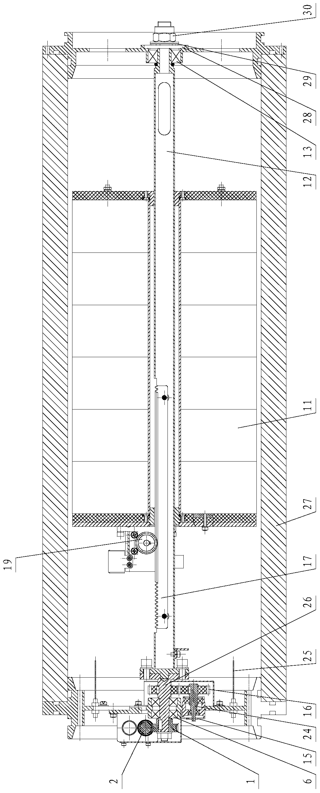 A center of mass adjustment device for an underwater robot