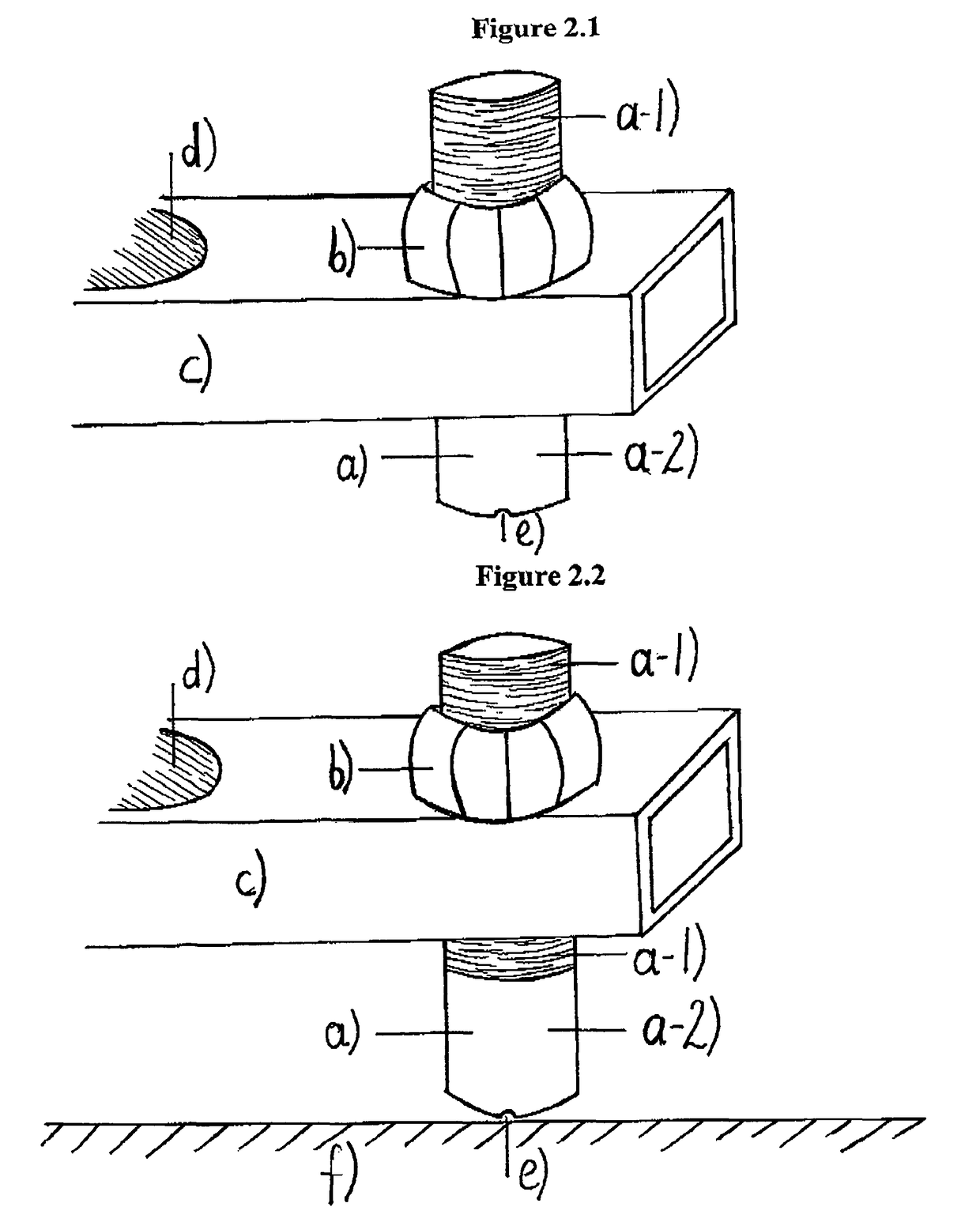 Marking system using gravity