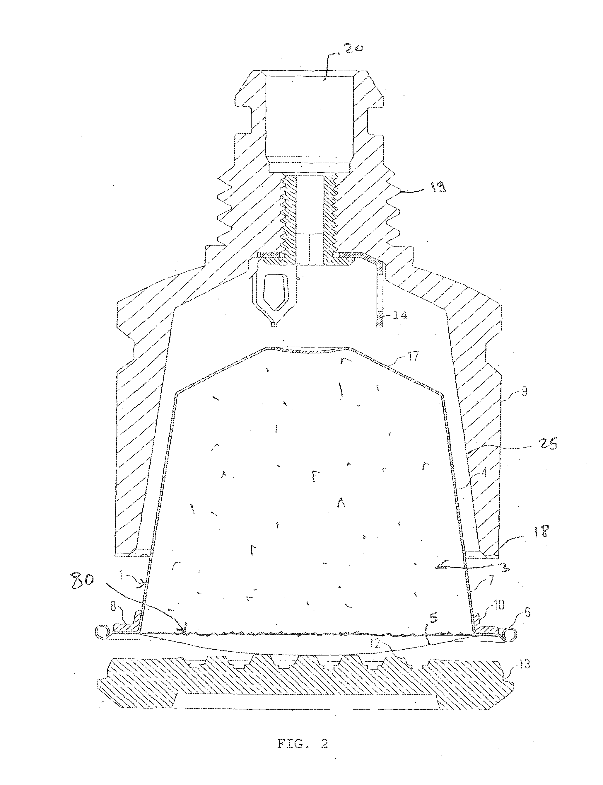 Capsule with flow control and filtering member