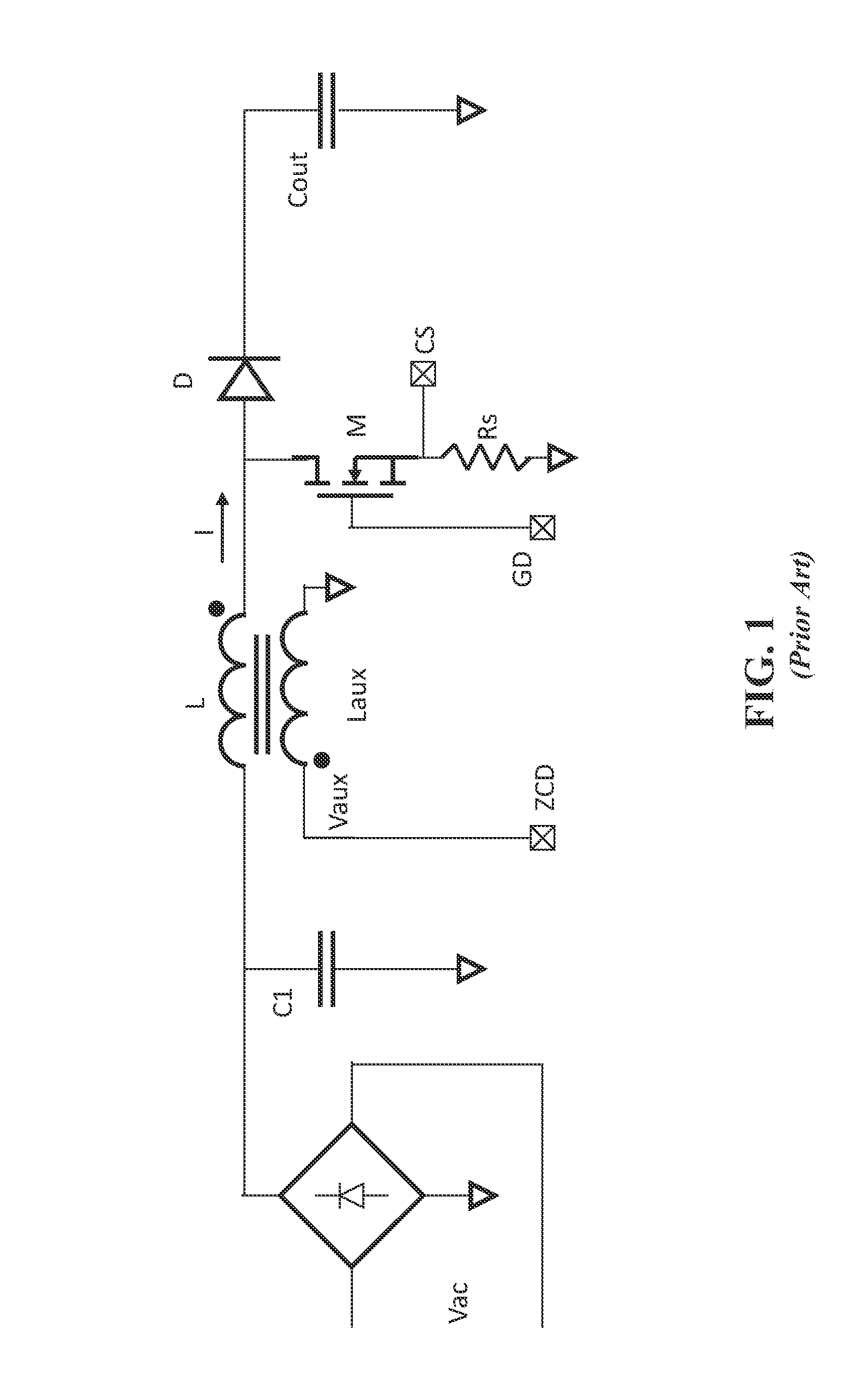 Transition mode pfc power converter adapted to switch from dcm to ccm under high load and control method