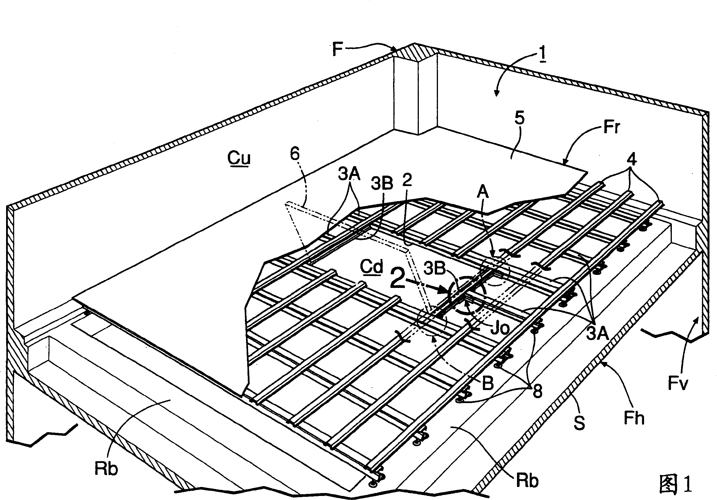 Beam connecting structure in house