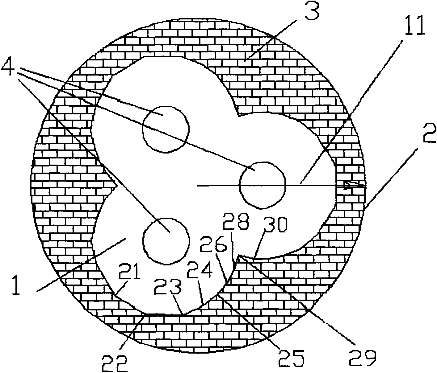 Novel energy-saving non-circular and non-cylindrical series ore heating furnace