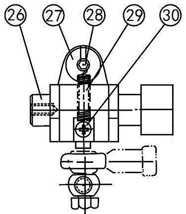 Special executive component for range transmission automobile manual semi-automatic dual-purpose drive control system