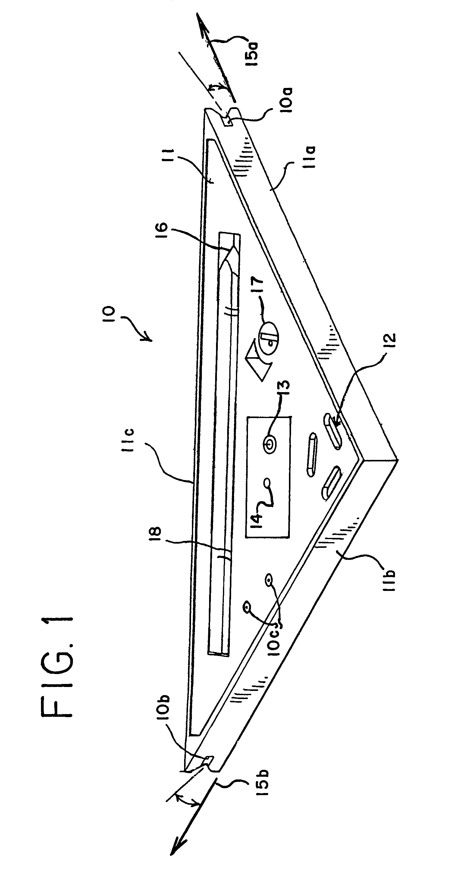 Laser line projected on an edge of a surface