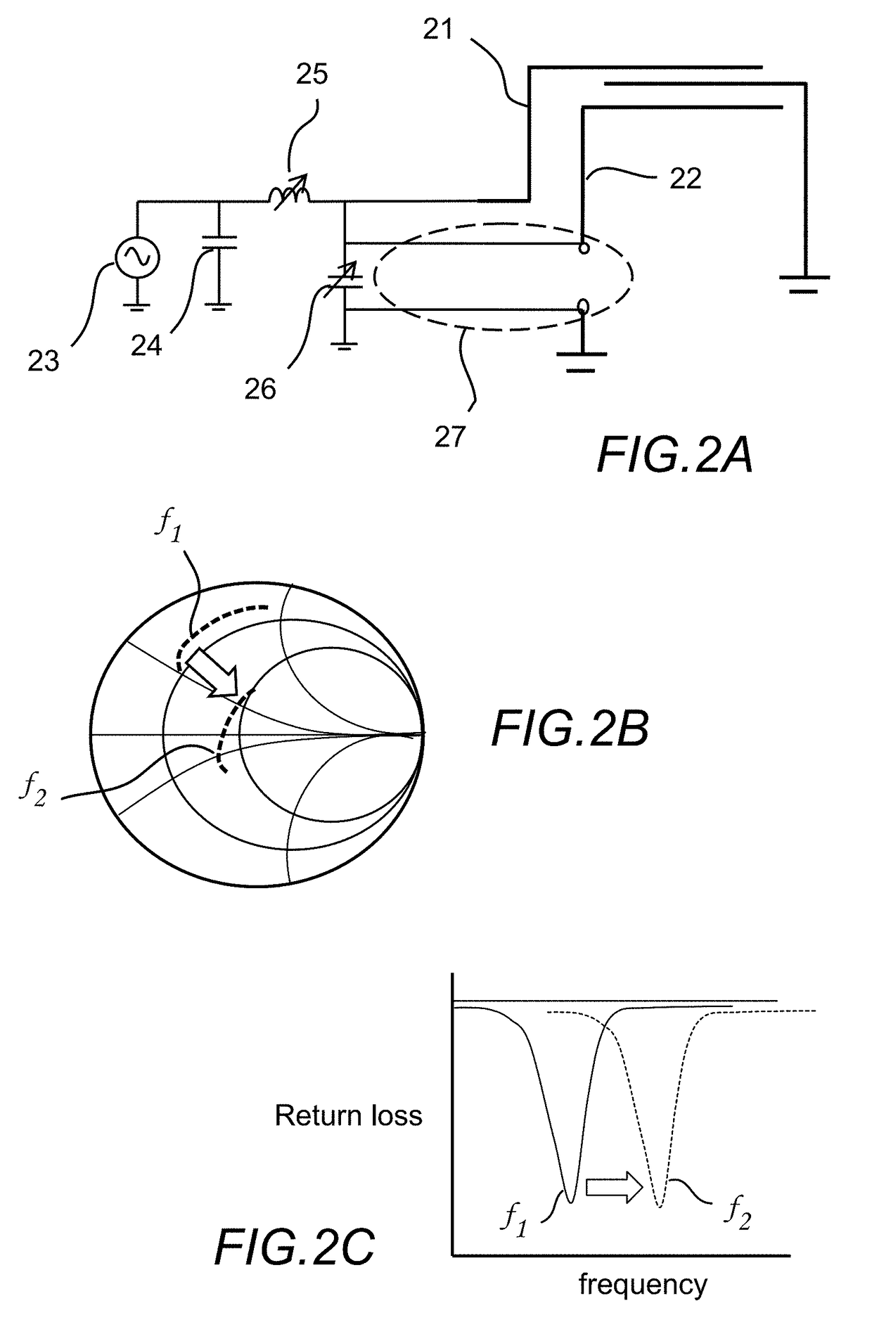 Active antenna adapted for impedance matching and band switching using a shared component