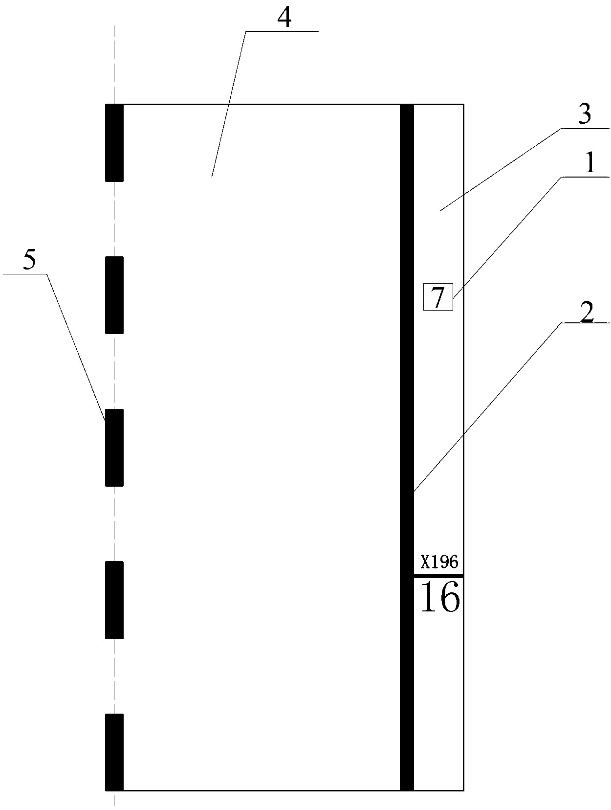 Highway, hectometer stake and construction methods for hectometer stake