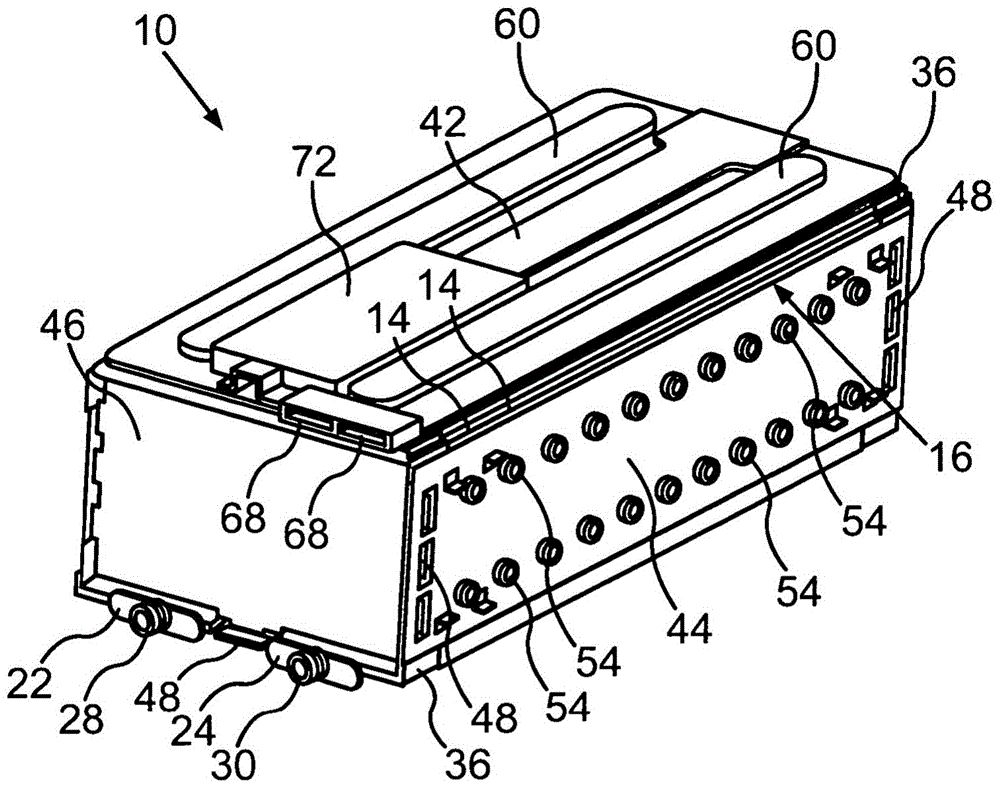 Battery for vehicle, and method for producing battery