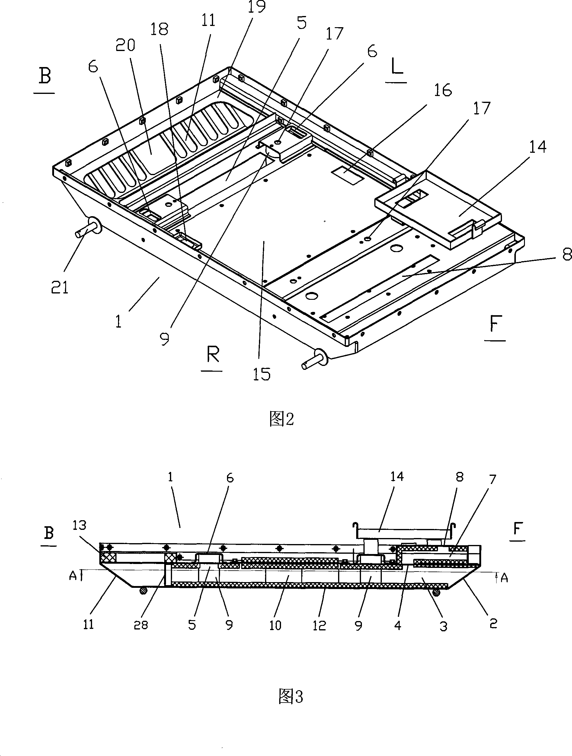 Underpan structure of wind cooling electric generating set