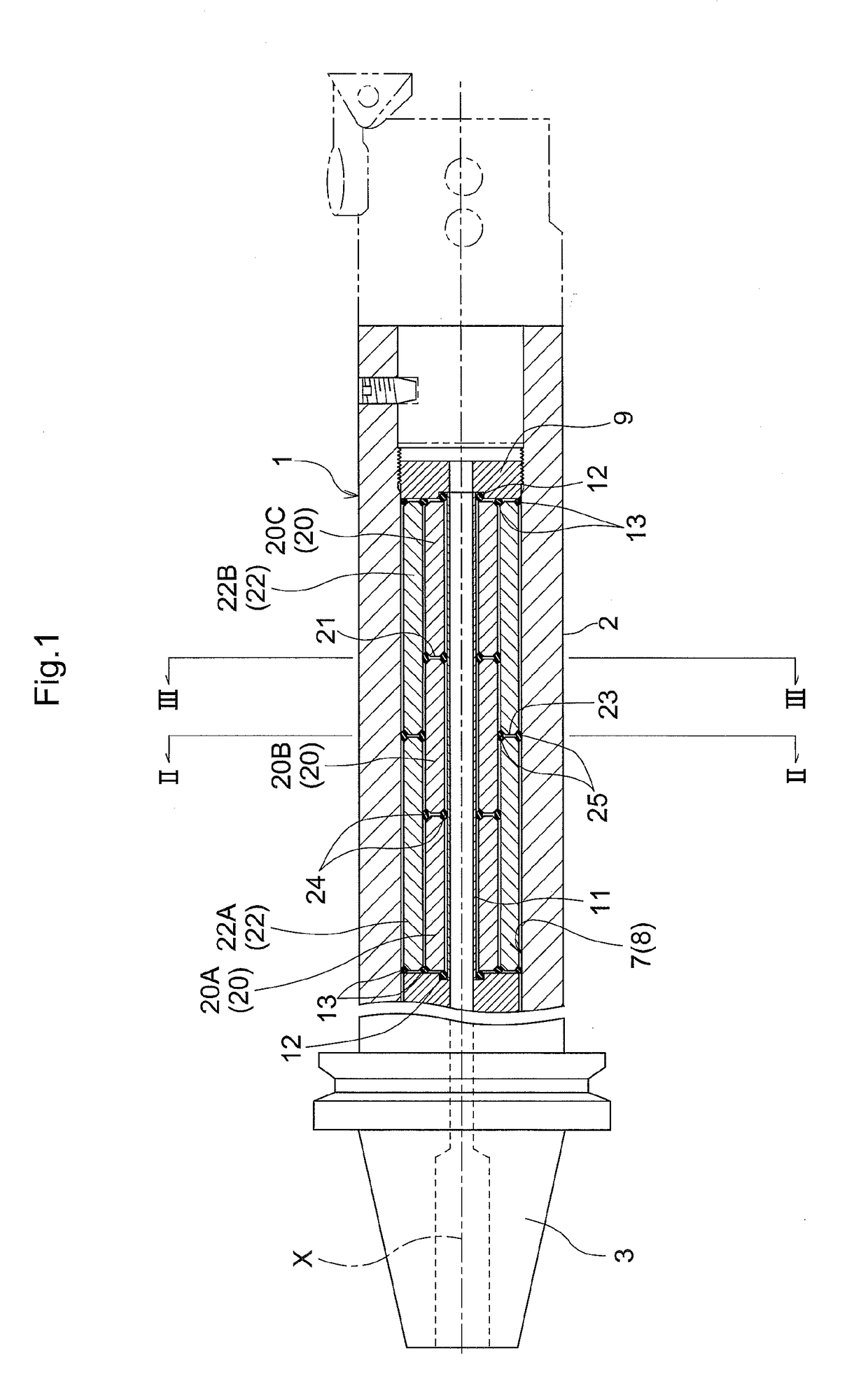 Vibration-proof structure of rotating body