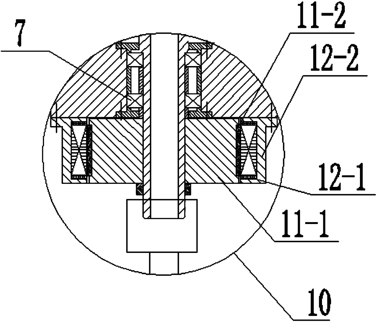 Combined type centrifugal ore separator directly driven by permanent magnetic synchronous motor