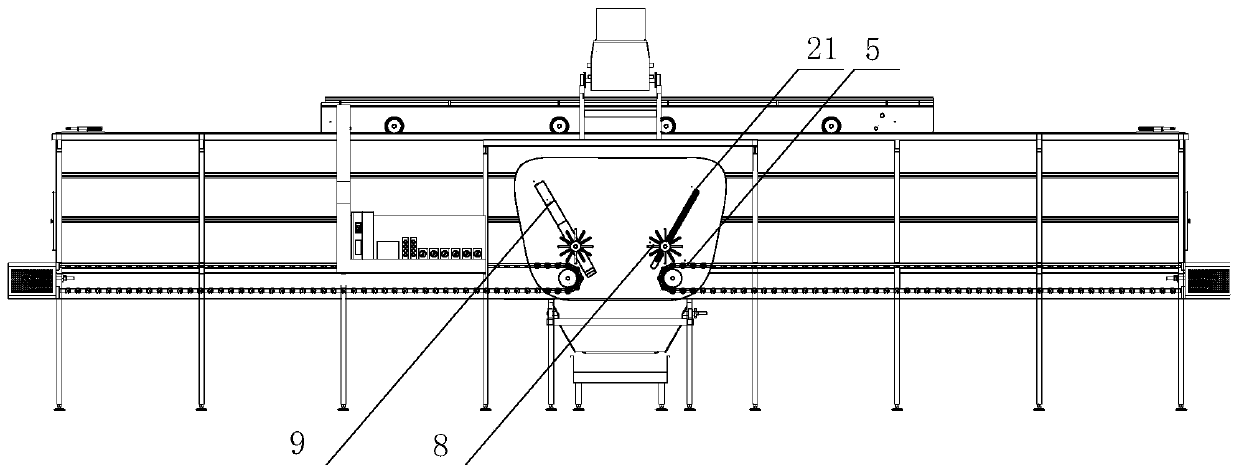 Anti-crushing loosening device for discharging of tobacco storage cabinet