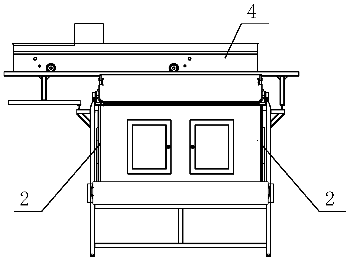 Anti-crushing loosening device for discharging of tobacco storage cabinet