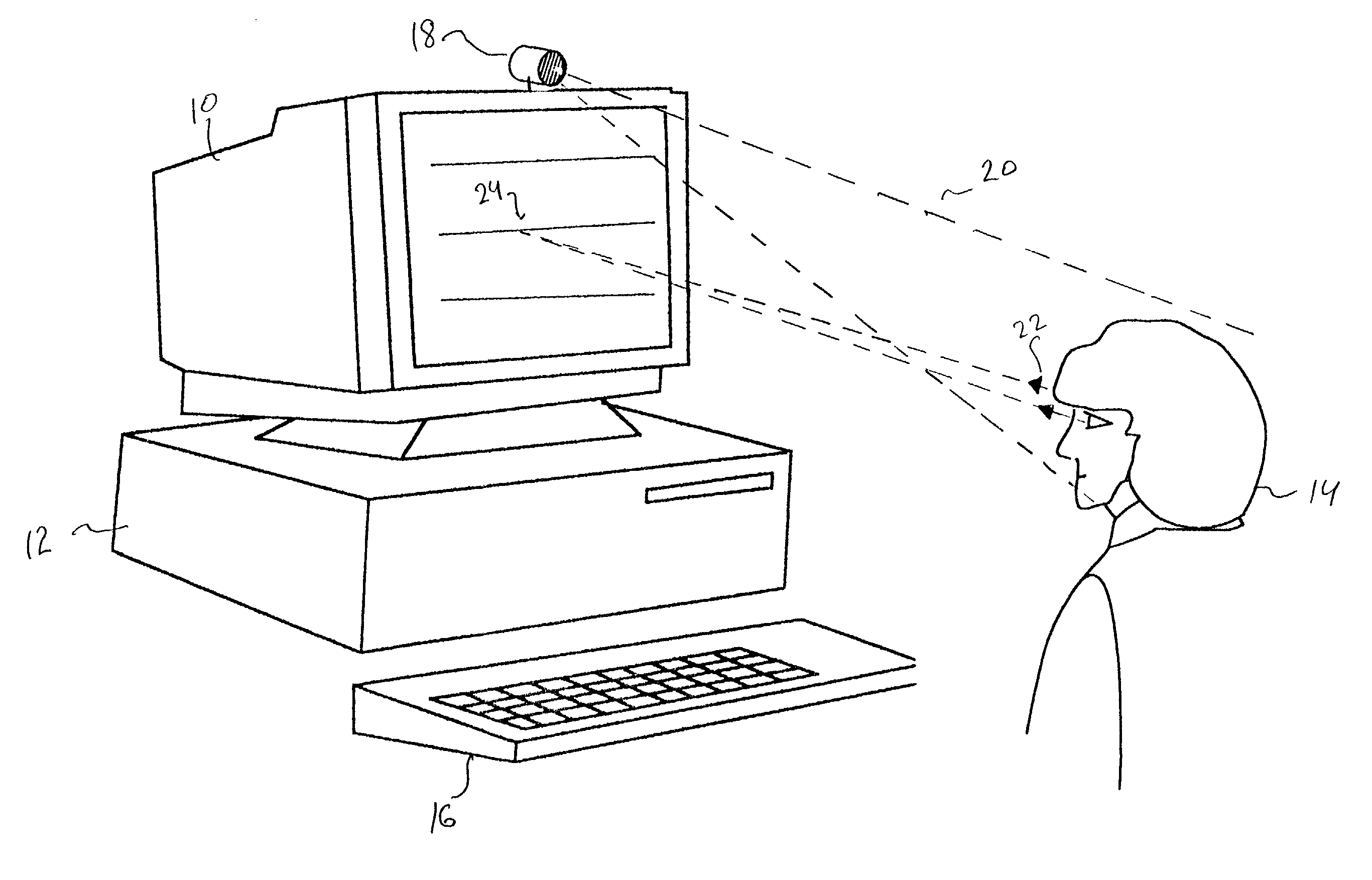 Method for increasing the signal-to-noise in IR-based eye gaze trackers