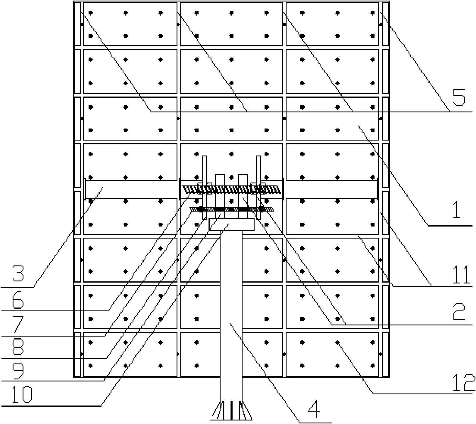 Pitching direction-rotating heliostat model for wind tunnel test