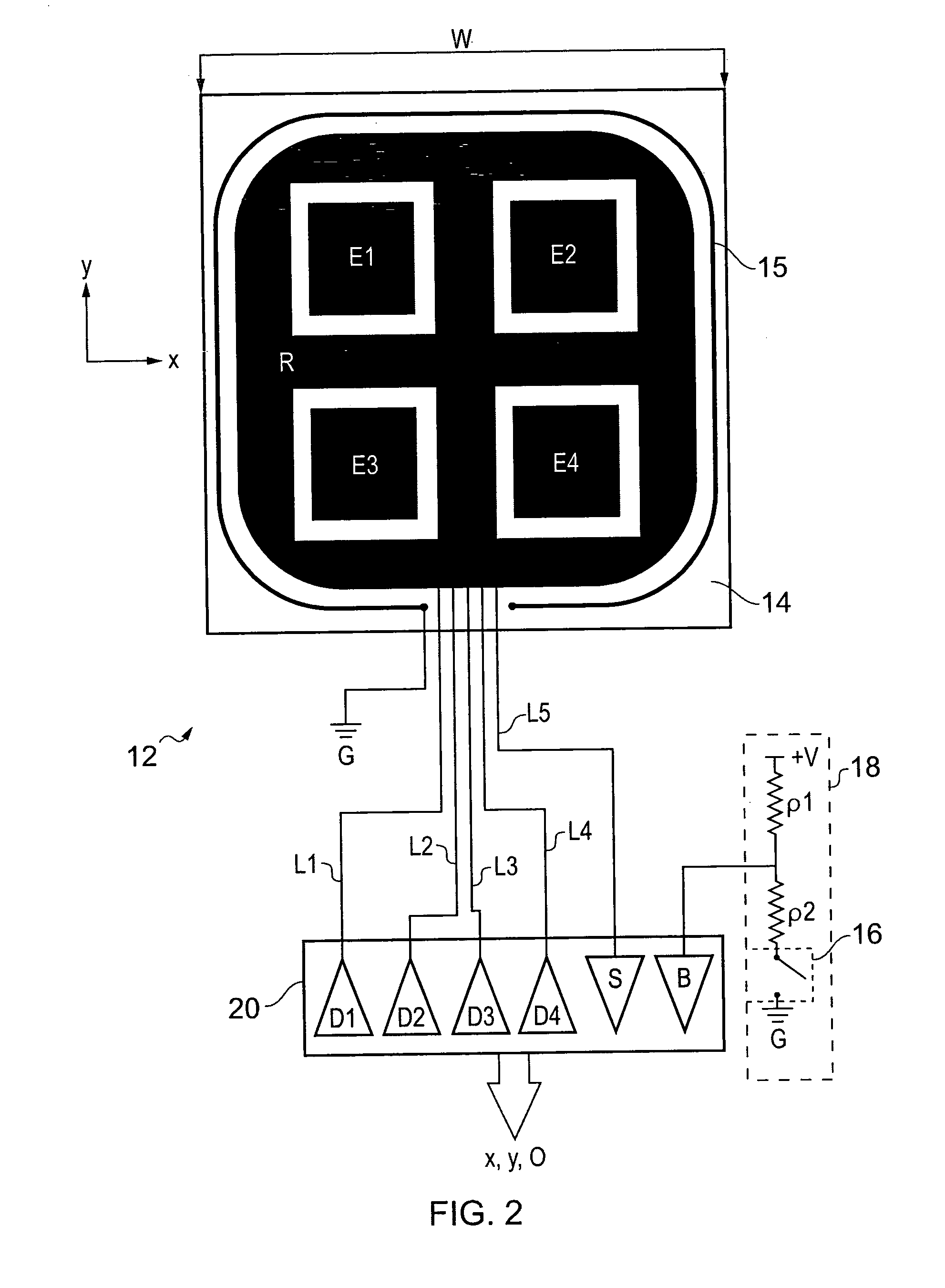 Two-dimensional position sensor