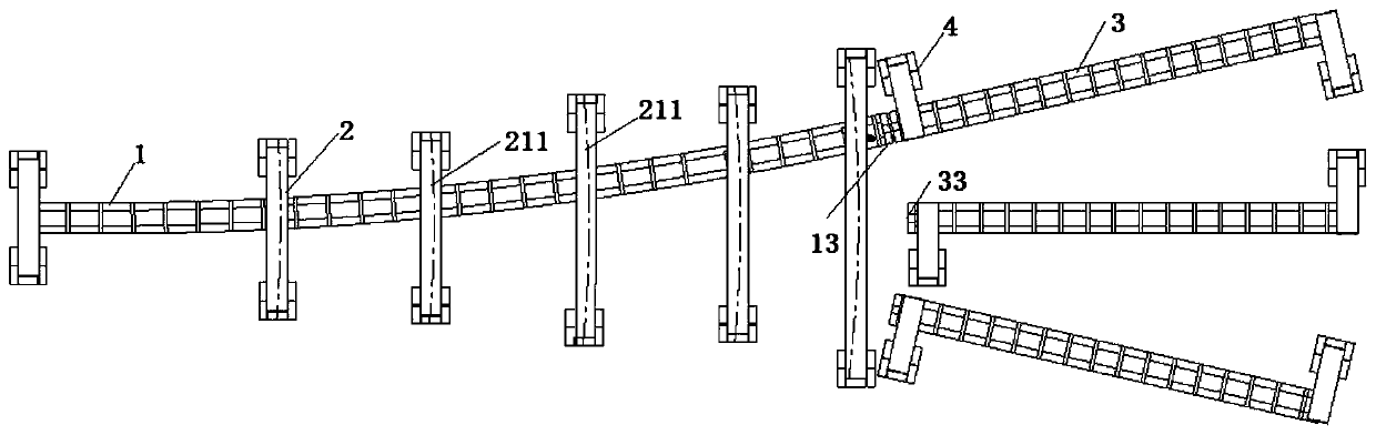 Turnout mechanism for suspension type rail traffic transportation system